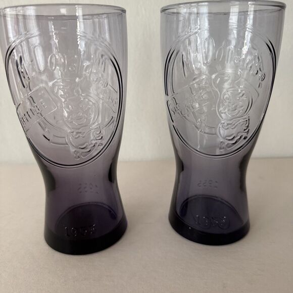Pair of Vintage Reproductions McDonalds Purple 1955 Speedee Collectors Glasses - Picture 6 of 11